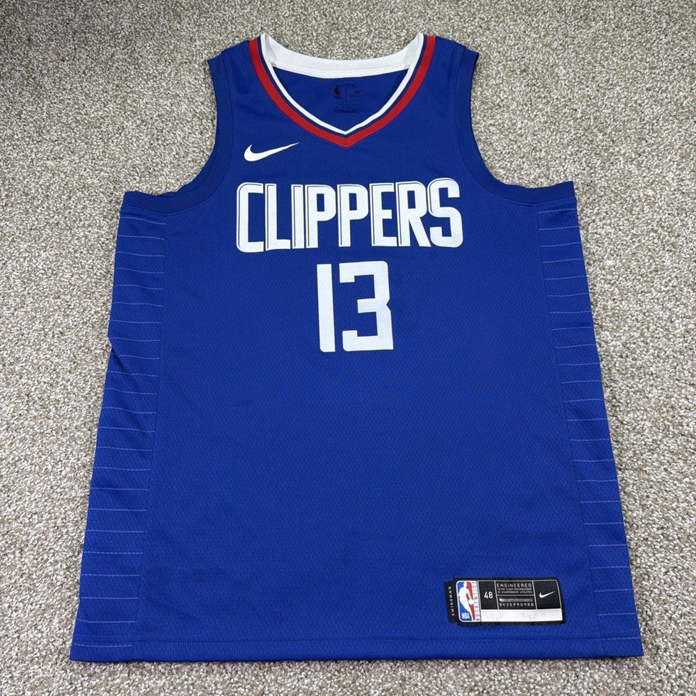 Nike Swingman LA Clippers Paul George Icon Edition Blue Basketball Jersey L (48)